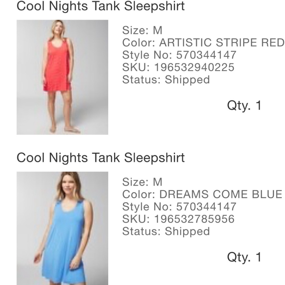 3 Soma Sleepshirts